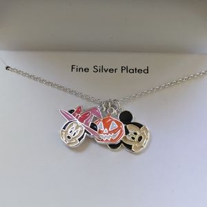 Disney Halloween Necklace with Vampire Mickey & Minnie Witch